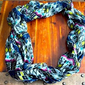 Colorful infinity scarf
